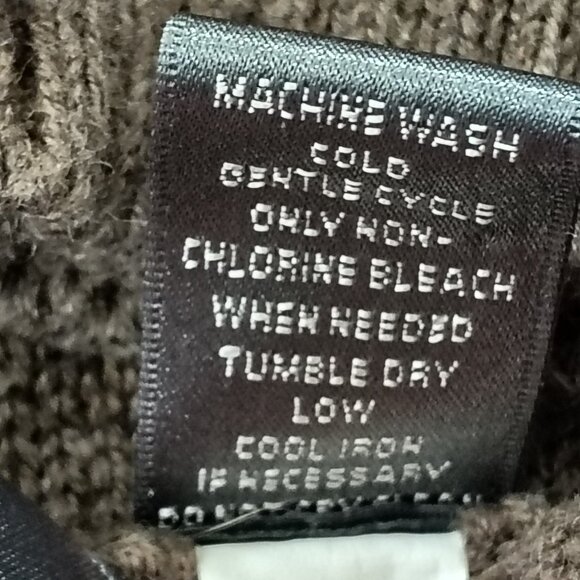 Oscar De La Renta Argyle Sweater Mens Sz Large 1/4 Zip Mock Neck Pullover Brown - Picture 12 of 15